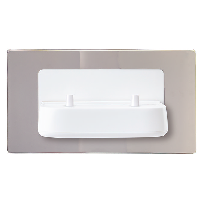 ProofVision Phillips In Wall Electric Toothbrush Twin Charger - Polished Steel