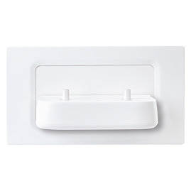 ProofVision Phillips In Wall Electric Toothbrush Twin Charger - White Plastic