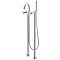 Pura XL Free Standing Bath Shower Mixer with Extended Leg Set - Chrome - XLTBSM Large Image