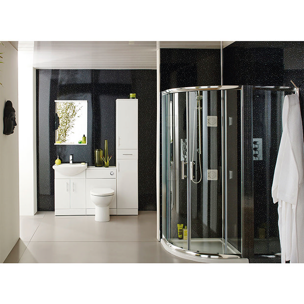 PVC Waterproof Wall Panels Black Sparkle Victorian Plumbing