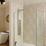 PVC Waterproof Wall Panels - Travertine Marble - W1000 x H2400mm - WWP002 Profile Large Image