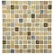 Quartz 1 Beige Stone/Glass/Metal Mix Mosaic Tile Sheet (300x300mm) Large Image