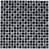 Quartz 1 Black Glass Mix Mosaic Tile Sheet (306x306mm) Large Image