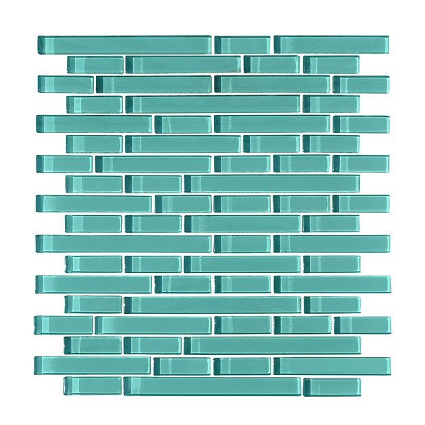 Quartz 1 Ice Green Glass Mosaic Tile Sheet (276x306mm)