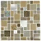 Quartz 1 Patchwork Stone/Glass/Metal Mix Mosaic Tile Sheet (300x300mm) Large Image