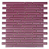 Quartz 1 Purple Glass Mosaic Tile Sheet (276x306mm) Large Image