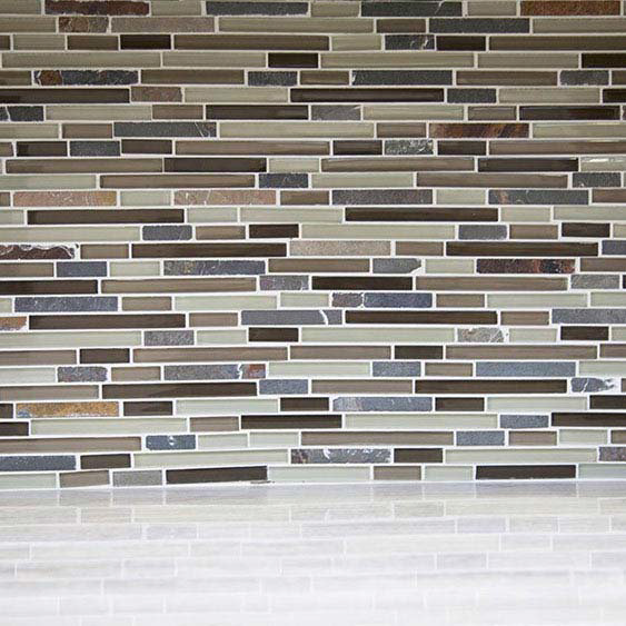 Quartz 1 Stone/Glass/Metal Mix Mosaic Tile Sheet (305x305mm)  Feature Large Image