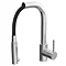 Quebec Modern Chrome Kitchen Sink Mono Mixer Tap with Pull-Out Spray  Profile Large Image
