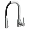 Quebec Modern Chrome Kitchen Sink Mono Mixer Tap with Pull-Out Spray Profile Large Image