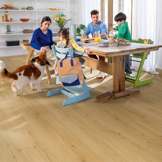 Quick-Step Bloom Plank LVT Click Vinyl - Brushed Oak Honey