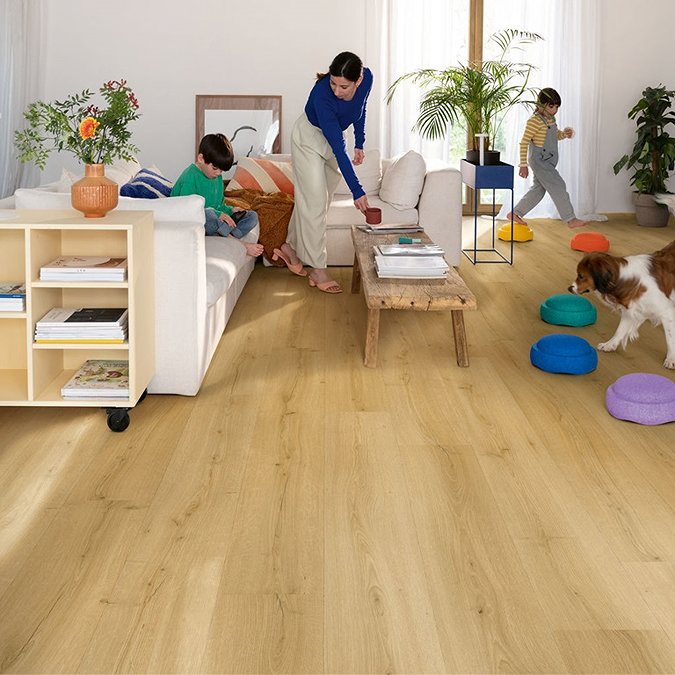 Quick-Step Bloom Plank LVT Click Vinyl - Brushed Oak Honey