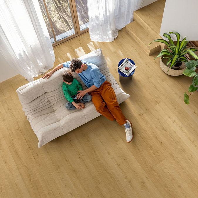 Quick-Step Bloom Plank LVT Click Vinyl - Brushed Oak Honey