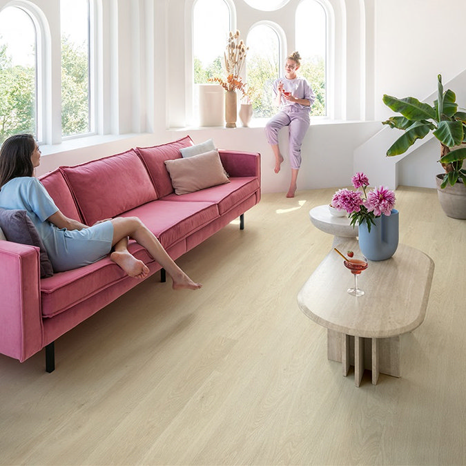 Quick-Step Bloom Plank LVT Click Vinyl - Sea Breeze Oak Beige