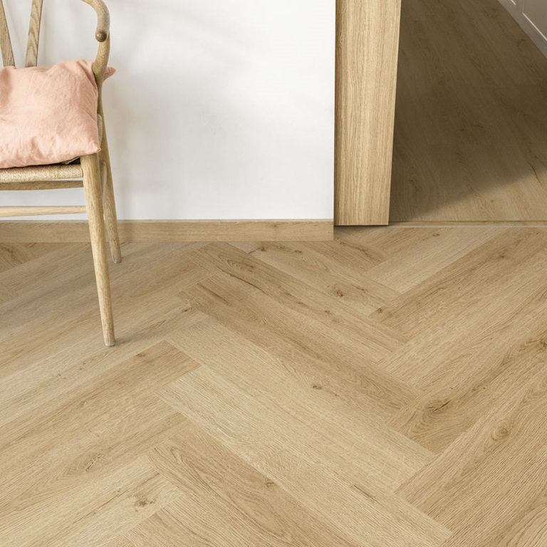 Quick-Step Ciro Herringbone LVT Click Vinyl - Botanic Beige