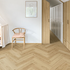 Quick-Step Ciro Herringbone LVT Click Vinyl - Botanic Beige