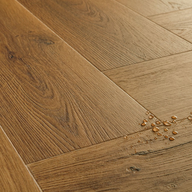 Quick-Step Ciro Herringbone LVT Click Vinyl - Botanic Caramel Oak