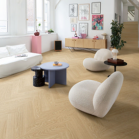 Quick-Step Ciro Herringbone LVT Click Vinyl - Pure Oak Blush