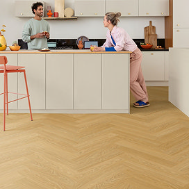 Quick-Step Ciro Herringbone LVT Click Vinyl - Pure Oak Honey