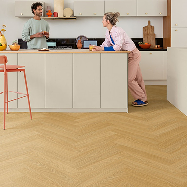 Quick-Step Ciro Herringbone LVT Click Vinyl - Pure Oak Honey