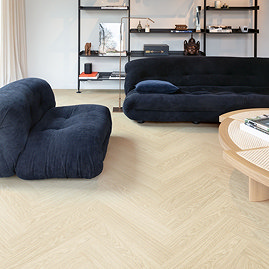 Quick-Step Ciro Herringbone LVT Click Vinyl - Pure Oak Polar