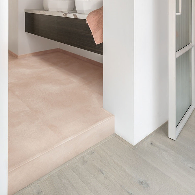 Quick-Step Illume Stone Effect LVT Click Vinyl - Soft Blush