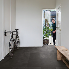 Quick-Step Muse Tile Stone Effect Laminate - Black Slate