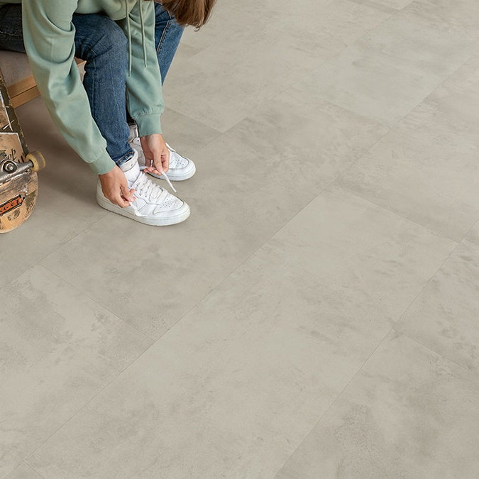 Quick-Step Muse Tile Stone Effect Laminate - Grey Concrete