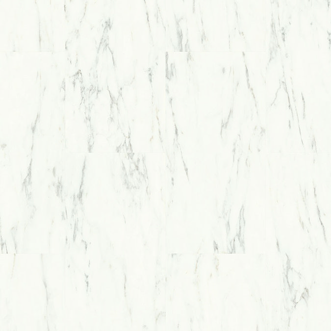 Quick-Step Oro Stone Effect LVT Click Vinyl - Marble Carrara White