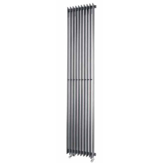 Quinn Adagio Single Column Radiator - Vertical - Silver - 6 x Size Options Large Image