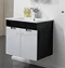 Hudson Reed Quintus Basin & Cabinet - Black & White - LF223 Large Image