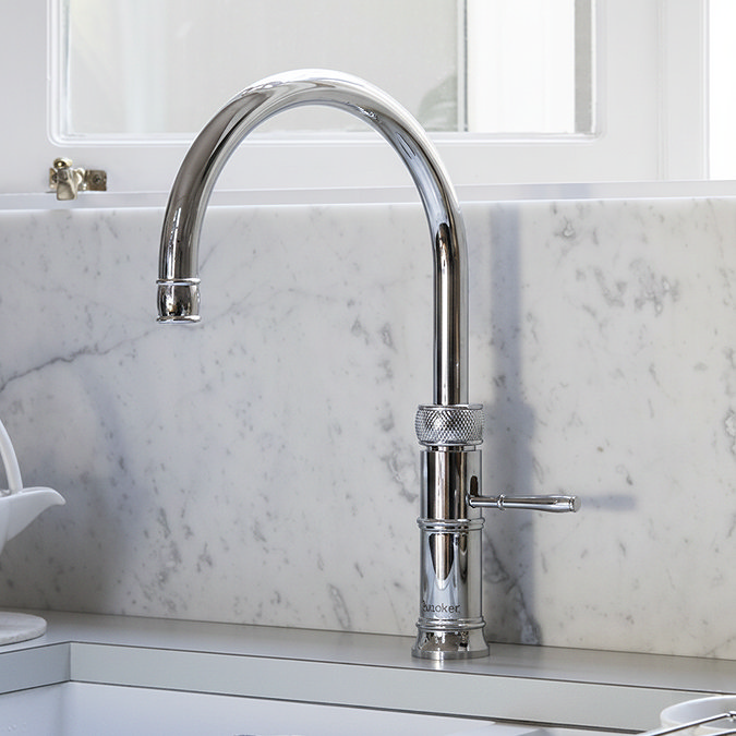 Quooker Classic Fusion Round Chrome Tap with with Combi+ Boiling Water Tank