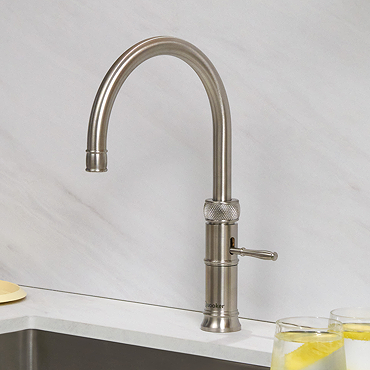 Quooker Classic Fusion Round Stainless Steel Tap with with Combi+ Boiling Water Tank