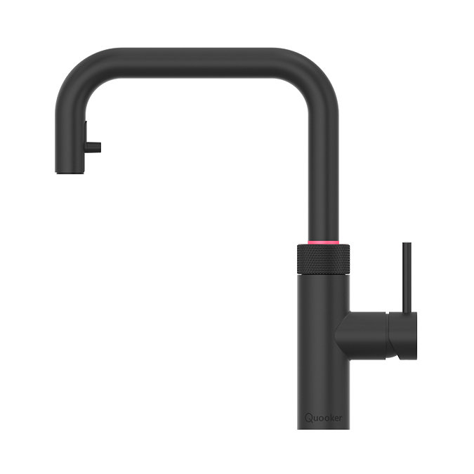 Quooker Flex Square Pull Out Hose Black Tap with Combi+ Boiling Water Tank