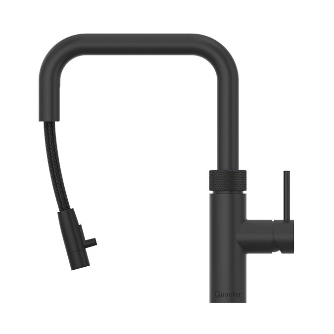 Quooker Flex Square Pull Out Hose Black Tap with Combi+ Boiling Water Tank