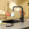 Quooker Flex Square Pull Out Hose Black Tap with Combi+ Boiling Water Tank