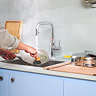 Quooker Flex Square Pull Out Hose Chrome Tap with PRO3 Boiling Water Tank