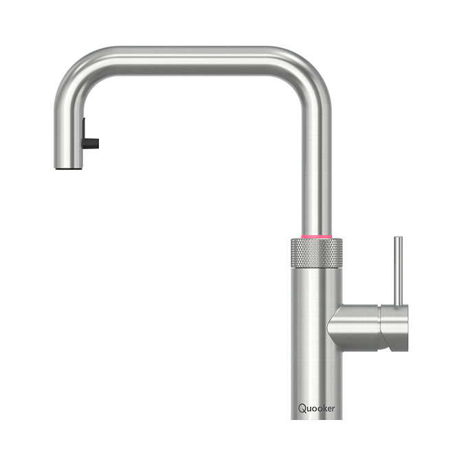 Quooker Flex Square Pull Out Hose Stainless Steel Tap with PRO3 Boiling Water Tank