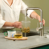 Quooker Flex Square Pull Out Hose Stainless Steel Tap with PRO3 Boiling Water Tank