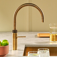 Quooker Fusion Round Patinated Brass Tap With PRO3 Boiling Water Tank Quooker Fusion Round Patinated Brass Tap With PRO3 Boiling Water Tank