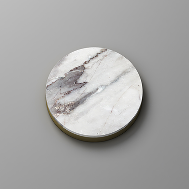 Radius Basin Tap Insert Disc - Arctic White Marble Effect