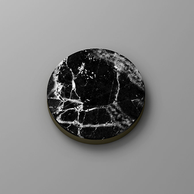 Radius Basin Tap Insert Disc - Jet Black Marble Effect