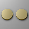 Radius Bath Tap Insert Plates (Pair) Brushed Brass
