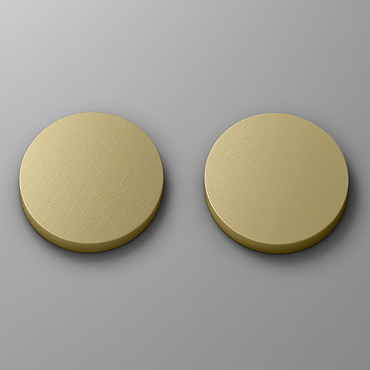 Radius Bath Tap Insert Plate (Pair) Brushed Brass