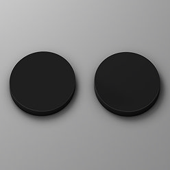 Radius Bath Tap Insert Plates (Pair) Gloss Black