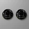 Radius Bath Tap Insert Plates (Pair) Jet Black Marble Effect