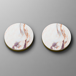 Radius Bath Tap Insert Plates (Pair) Terracotta Marble Effect