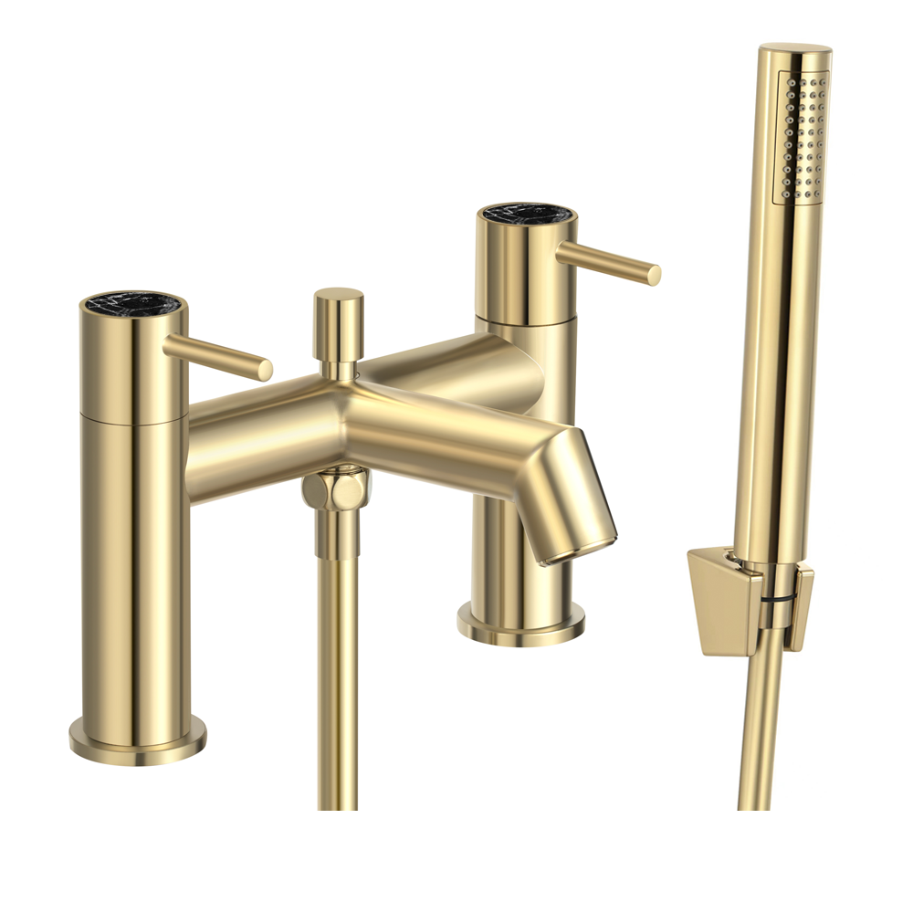 Radius Customisable Bath Shower Mixer Tap with Shower Kit - Brushed ...