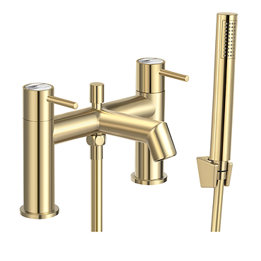 Radius Custom Brushed Brass Bath Shower Mixer Tap