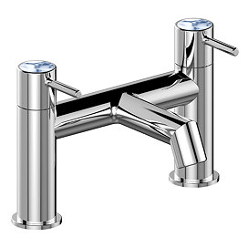 Radius Custom Chrome Bath Filler Tap Indigo Marble Effect