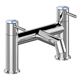 Radius Custom Chrome Bath Filler Tap Indigo Marble Effect 